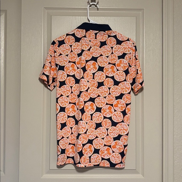 Goodfellow & Co Navy Citrus Pattern Polo Size Small - Picture 4 of 4